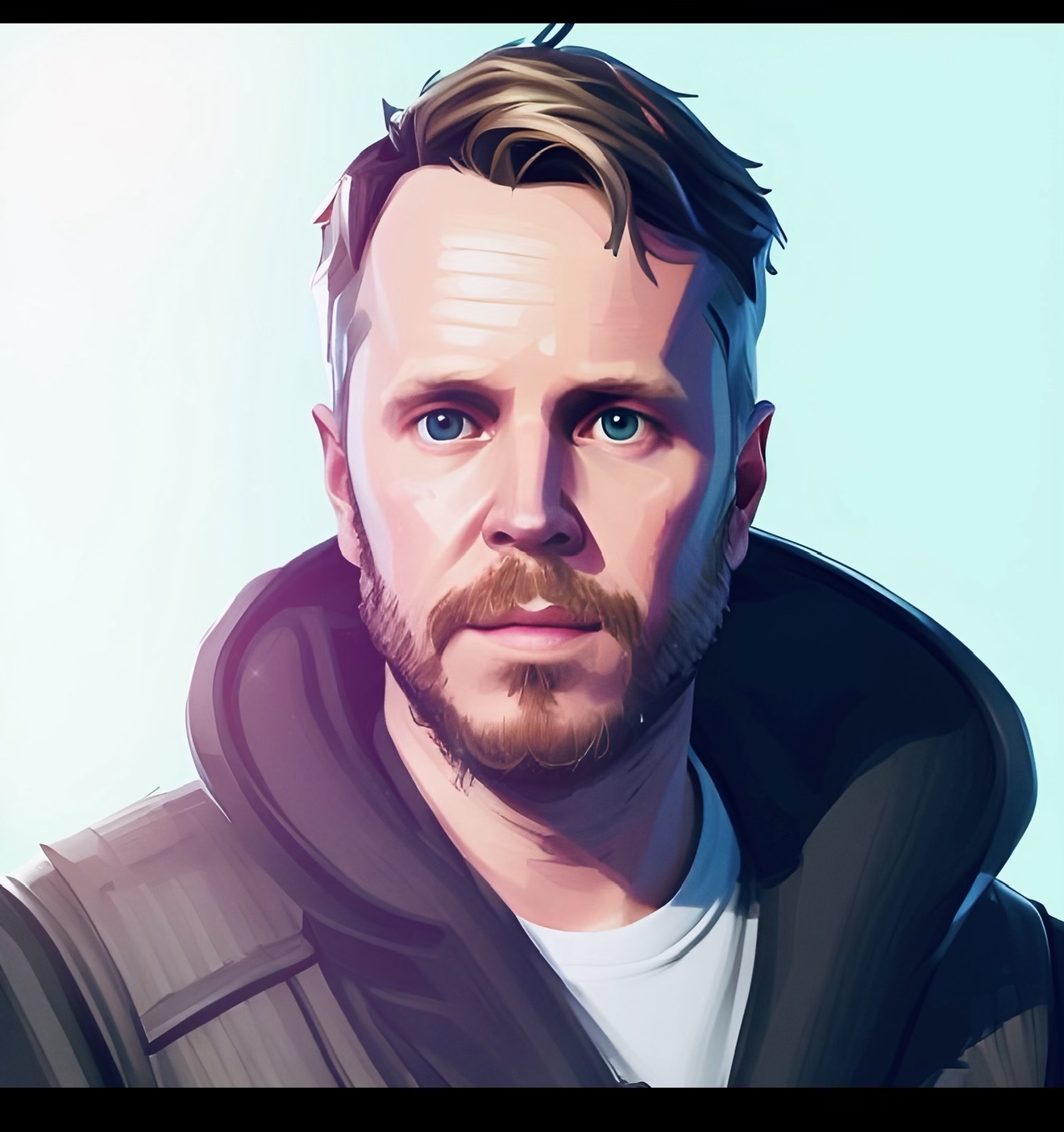 Illustrated portrait of Stian Strysse Bjørge
